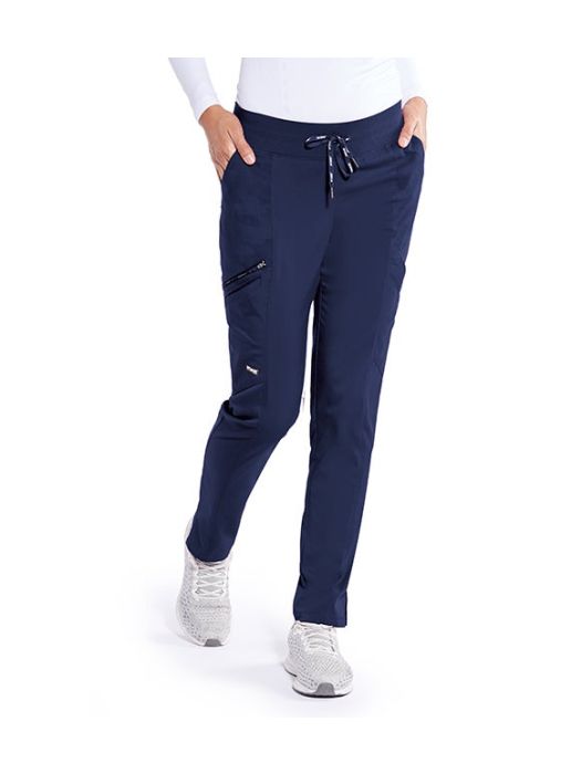 GREYS ANATOMY GRSP533 FEMALE INDIGO/CLOUD MESH PRINT L Petite BOTTOMS  image 883884685033