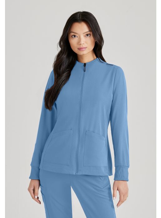 BUW884 Barco Unify Women's 3 Pocket Zip Front Warm Up Jacket