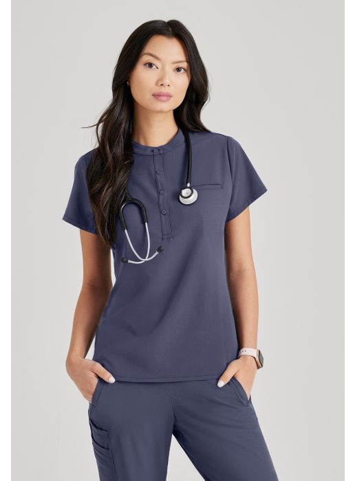 BUT163 Barco Unify Women's 1 Pocket Collar Tuck In Top